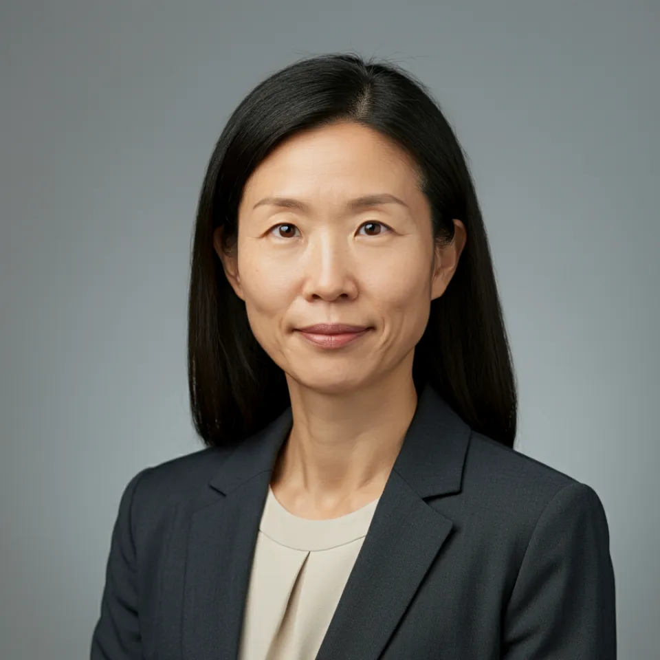 Gestora portuguesa sorrindo