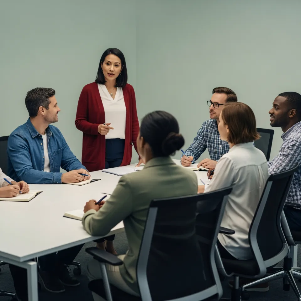 Círculos numerados com princípios de coaching