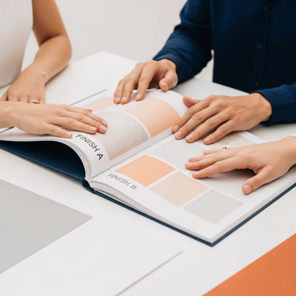 Mesa com ferramentas de coaching em uso